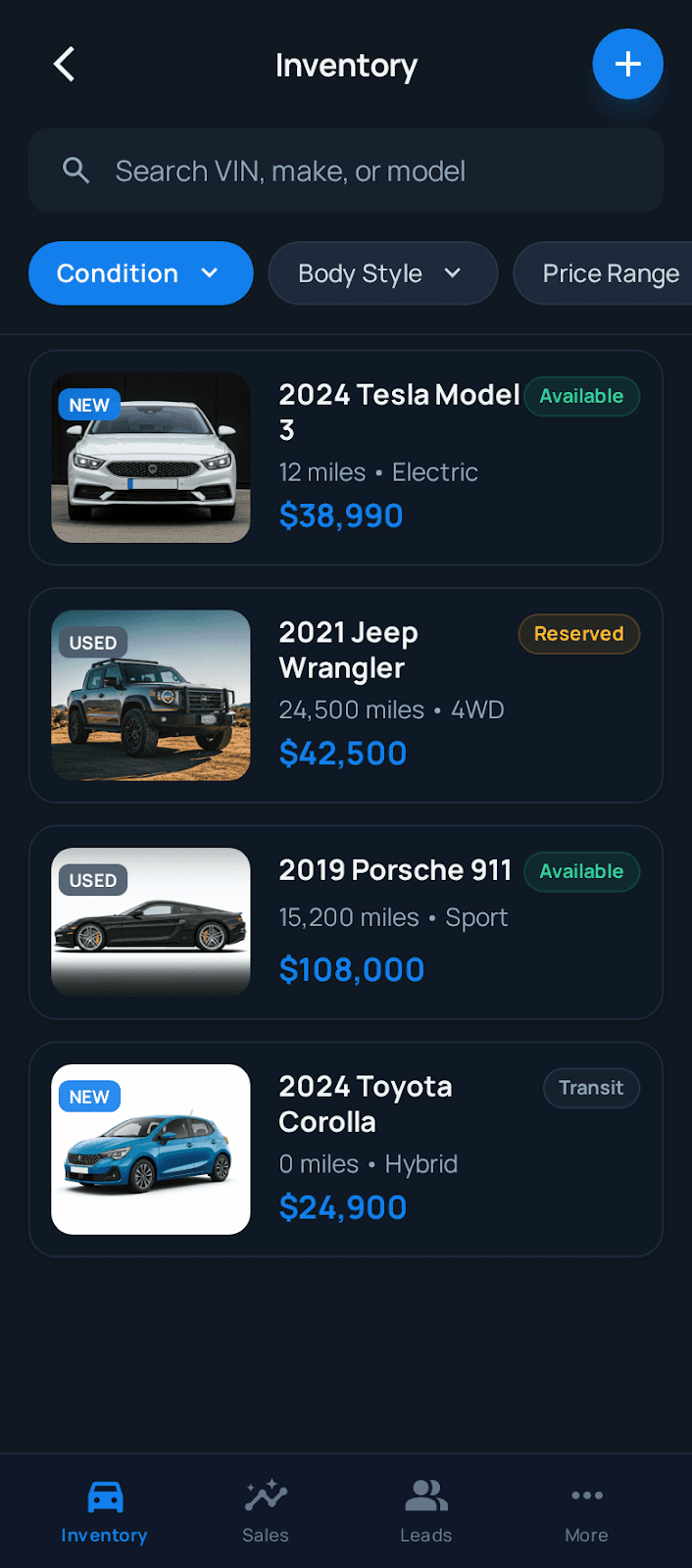 Vehicle Inventory List